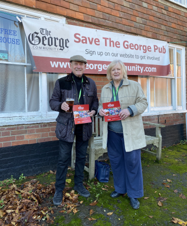 Cllrs Alan Pickering and Jessamy Blanford campaigned to save The George